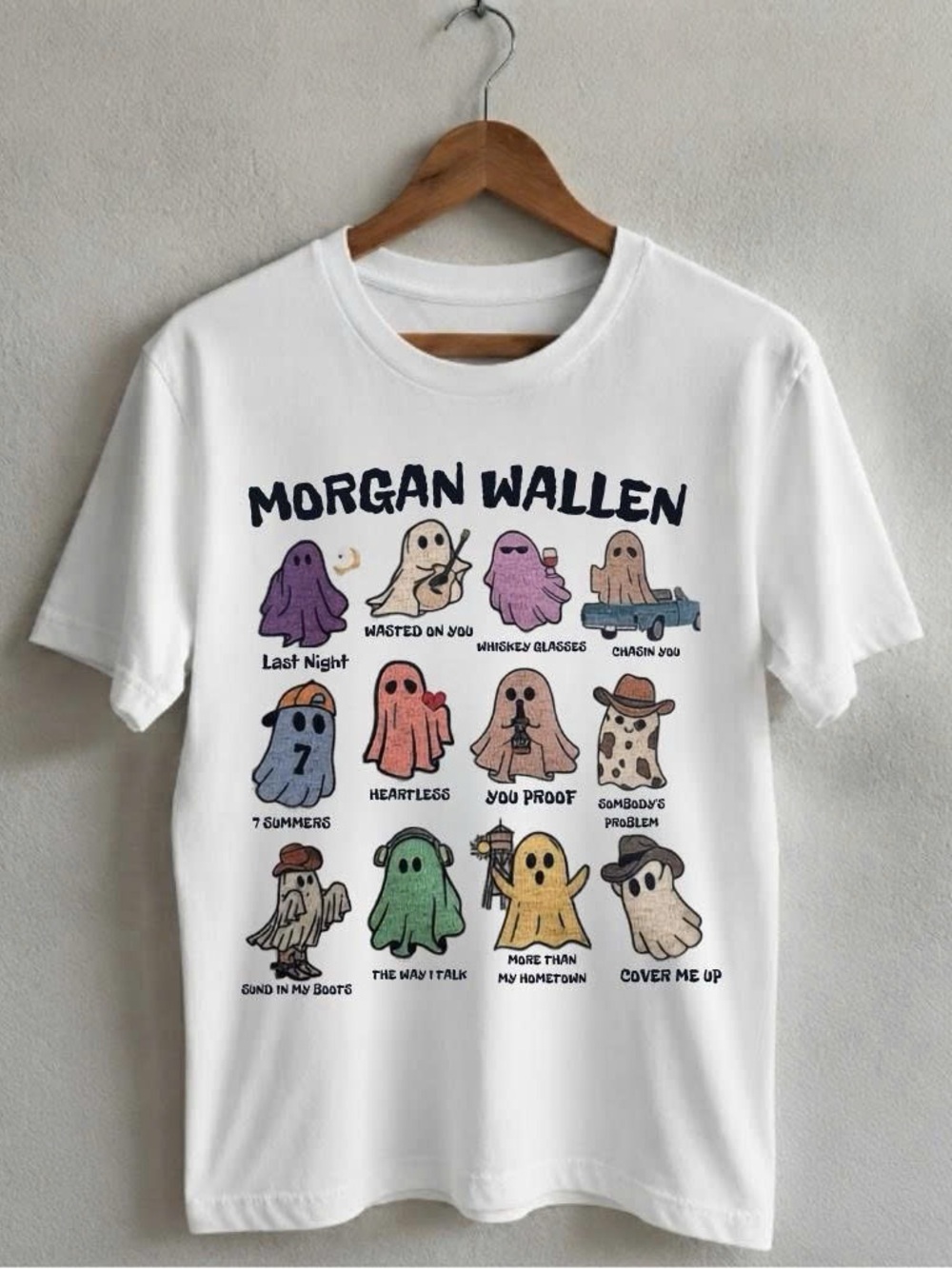 Morgan Wallen Halloween shirt cute popular country music ghost